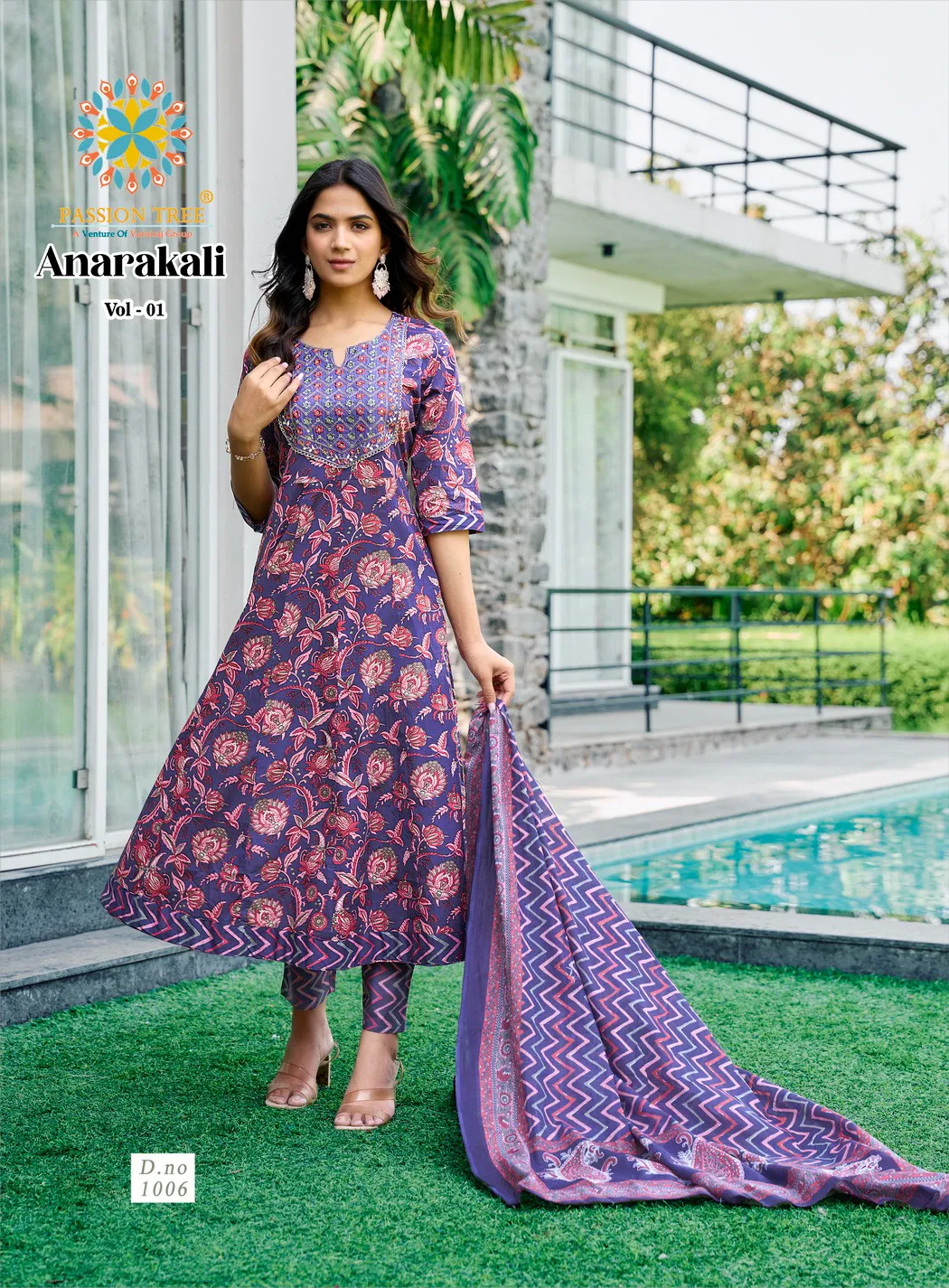 Anarkali Vol 1 By Passion Tree Cotton Printed Readymade Suits Orders In India